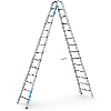 Zarges gebördelte Stehleiter, eloxiert Saferstep B 2x14 Stufen Zarges gebördelte Stehleiter, eloxiert Saferstep B 2x14 Stufen