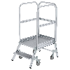 MUNK Podestleiter fahrbar Aluminium geriffelt 2 Stufen
