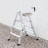 Klapptritt aus Aluminium, beidseitig begehbar, 4 Stufen