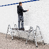 Klapptritt aus Aluminium, beidseitig begehbar, 4 Stufen