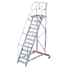 Euroline 513 Wartungsbühne 60° 600mm Stufenbreite 13 Stufen Alu gerieft
