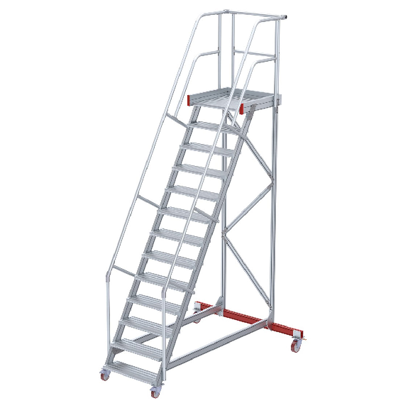 Euroline 513 Wartungsbühne 60° 600mm Stufenbreite 13 Stufen Alu gerieft-Beschreibung lesen