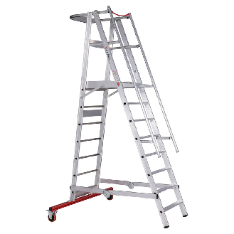 Euroline Premium 32777 Podestleiter fahrbar 8 Stufen-Beschreibung lesen