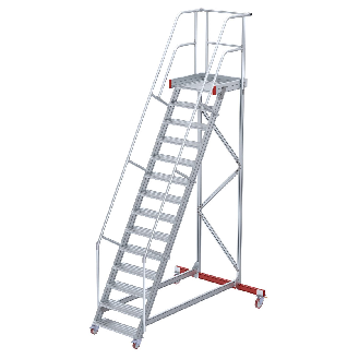 Euroline 513 Wartungsbühne 60° 800mm Stufenbreite 14 Stufen Alu gerieft-Beschreibung lesen