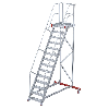 Euroline 513 Wartungsbühne 60° 800mm Stufenbreite 14 Stufen Alu gerieft