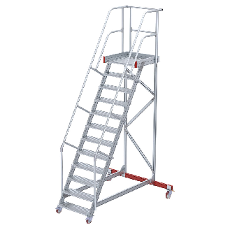 Euroline 513 Wartungsbühne 60° 800mm Stufenbreite 12 Stufen Alu gerieft-Beschreibung lesen
