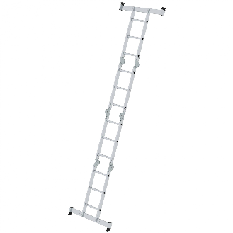 MUNK Vielzweckleiter mit Nivello Traverse und Holzbelag 4x3 Sprossen-Beschreibung lesen