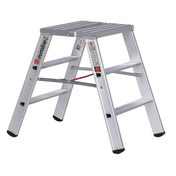 Euroline Premium 30581 Stufenstehleiter breit 2x3 Stufen-Beschreibung lesen