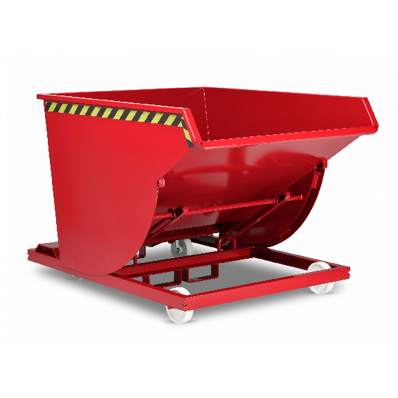 RR Industrietechnik Spänekipper Typ RSK-S-100 1580x1640x1060mm 1000dm³ RAL 3000 Feuerrot-Beschreibung lesen