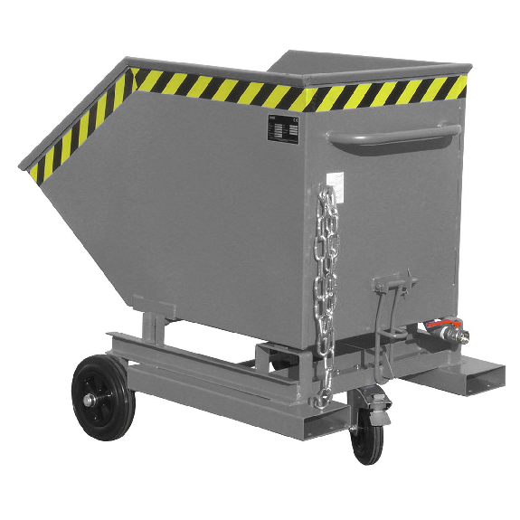 Bauer Späne-Kastenwagen SKW-ET 400, lackiert, Mausgrau-Beschreibung lesen