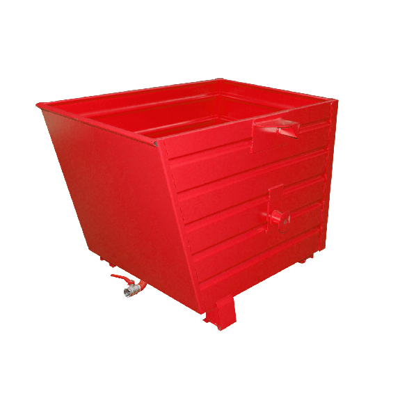 Empileur de copeaux Bauer BSL 70, peint, rouge feu-Leggi tutto