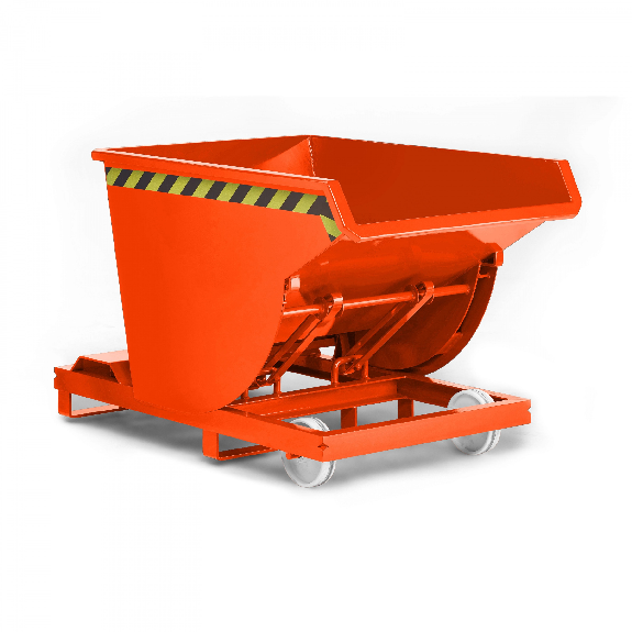 R+R Industrietechnik Selbstkipper Typ RSK-30 830x1350x810mm 300dm³ RAL 2004 Reinorange-Beschreibung lesen