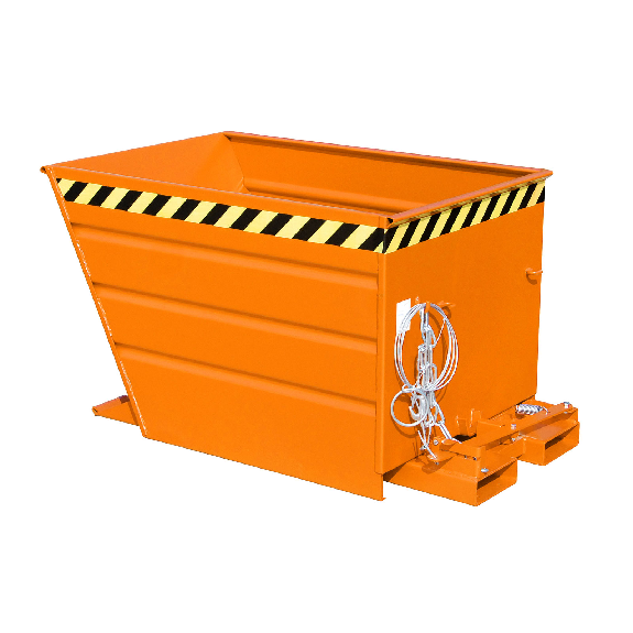 Conteneur inclinable avec verrouillage de levier VG 550, peint, orange jaune-Leer más
