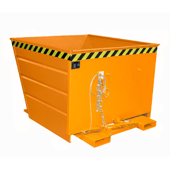 Conteneur inclinable avec verrouillage de levier VG 1100, peint, orange jaune-Leer más