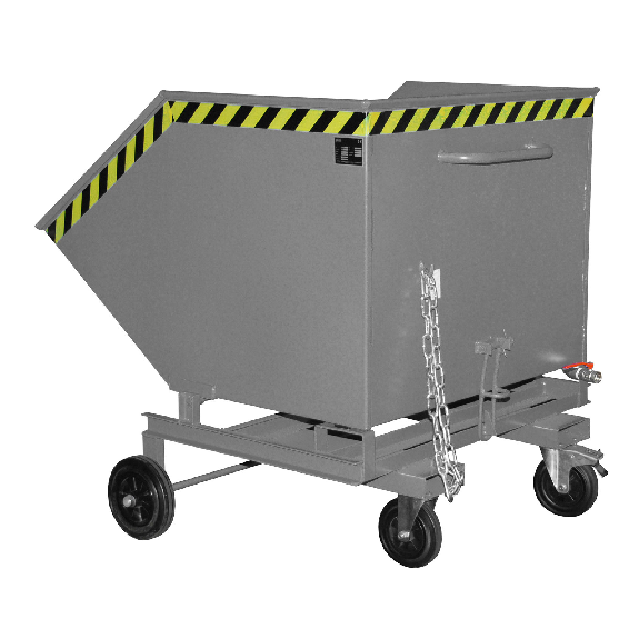 Bauer Späne-Kastenwagen SKW-ET 1000, lackiert, Mausgrau-Beschreibung lesen