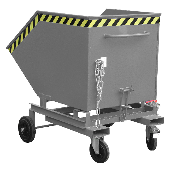 Bauer Späne-Kastenwagen SKW-ET 600, lackiert, Mausgrau-Beschreibung lesen