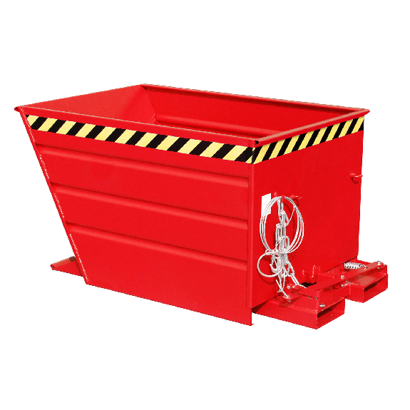 Conteneur inclinable avec verrouillage de levier VG 900, peint, rouge à feu-Leggi tutto