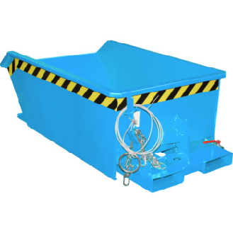 Minicontenedor inclinable SMGU 460, color: azul claro RAL 5012-Leer más