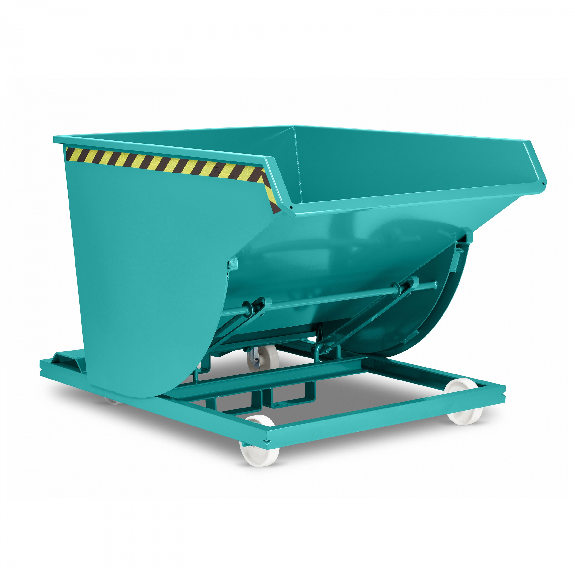 RR Industrietechnik Spänekipper Typ RSK-S-100 1580x1640x1060mm 1000dm³ RAL 5018 Türkisblau-Beschreibung lesen