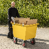 Kongamek Abfallwagen mit Hebeösen 1150x730x860mm Gummibereifung und 300l Volumen Kongamek Abfallwagen mit Hebeösen 1150x730x860mm Gummibereifung und 300l Volumen