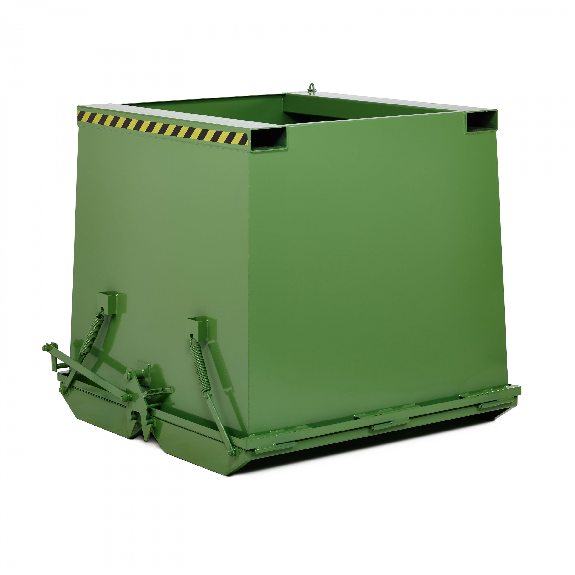 RR Industrietechnik Schwerlast- Klappbodenbehälter Typ RKC-300 3000dm³ RAL 6011 Resedagrün-Beschreibung lesen