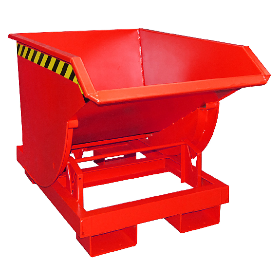 Conteneur basculant Bauer BKM 50, peint, rouge feu-Leggi tutto