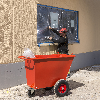Kongamek Abfallwagen verzinkt mit 3 Rädern Ø400mm pannensichere Bereifung 1310x720x1000mm 400l Volumen
