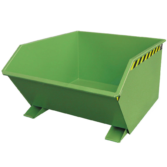 Conteneur basculant Bauer GU 1000, peint, vert réséda-Leer más