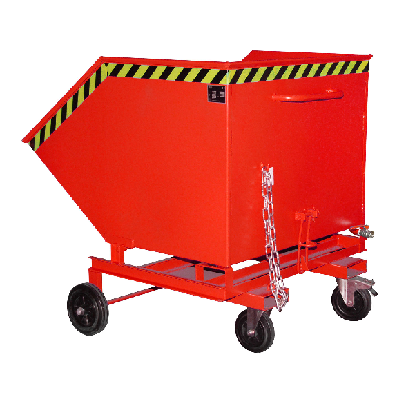 Bauer Späne-Kastenwagen SKW-ET 1000, lackiert, Feuerrot-Beschreibung lesen