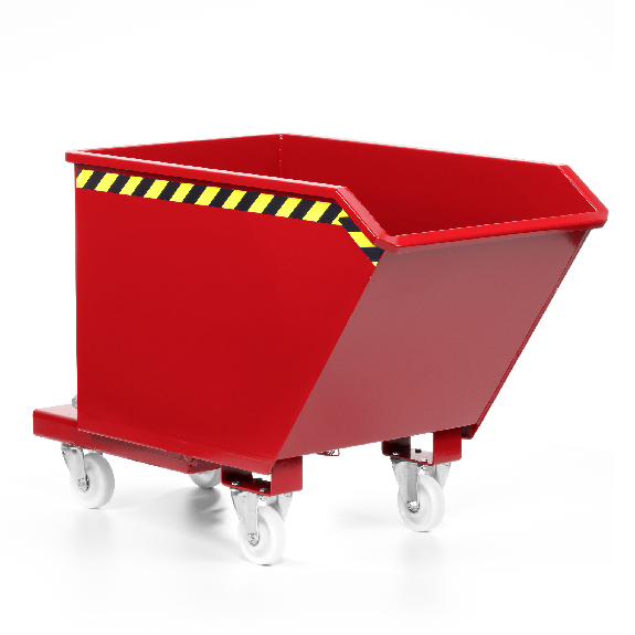 R+R Industrietechnik Universalkipper Type RUK-75 1240x1520x1240mm 750dm³ RAL 3000 Rouge feu-Leggi tutto