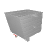 Bauer Späne-Stapelkipper BSL 70, lackiert, Mausgrau Bauer Späne-Stapelkipper BSL 70, lackiert, Mausgrau