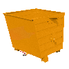 Bauer Späne-Stapelkipper BSL 55, lackiert, Gelborange Bauer Späne-Stapelkipper BSL 55, lackiert, Gelborange