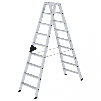 Stehleiter mit ergo-pad beidseitig begehbar 2x9 Stufen-Beschreibung lesen