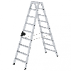 Stehleiter mit ergo-pad beidseitig begehbar 2x9 Stufen