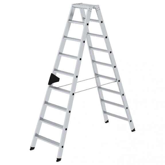 Stehleiter mit ergo-pad beidseitig begehbar 2x9 Stufen Stehleiter mit ergo-pad beidseitig begehbar 2x9 Stufen-Beschreibung lesen