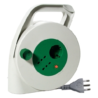 Avvolgicavo prolunga 10M 3-prese bipasso 2P+T 16A + 1-SCHUKO spina italiana con disgiuntore  01283-Leggi tutto