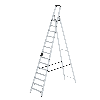 Stehleiter mit Ergo-pad 14 Stufen