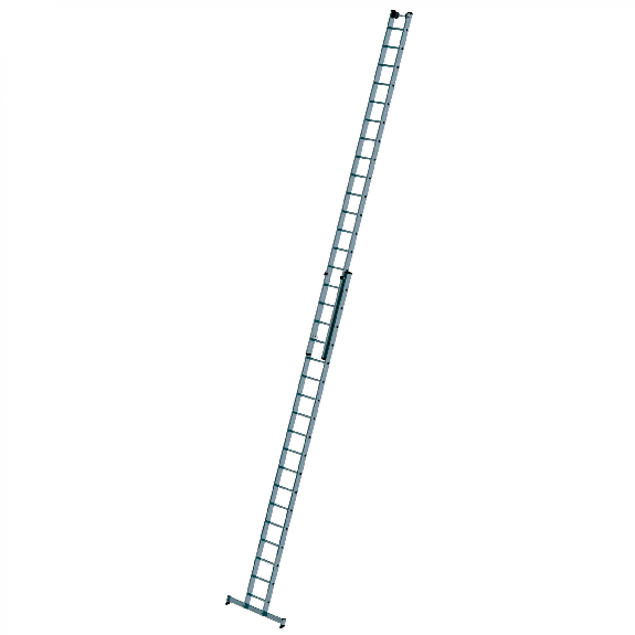 Schiebeleiter mit Traverse 2x17 Sprossen Schiebeleiter mit Traverse 2x17 Sprossen-Beschreibung lesen