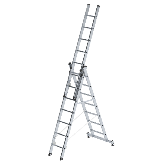 Mehrzweckleiter mit Nivello Traverse 3x7 Sprossen Mehrzweckleiter mit Nivello Traverse 3x7 Sprossen-Beschreibung lesen