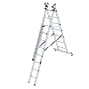 Mehrzweckleiter mit Nivello Traverse 3x7 Sprossen