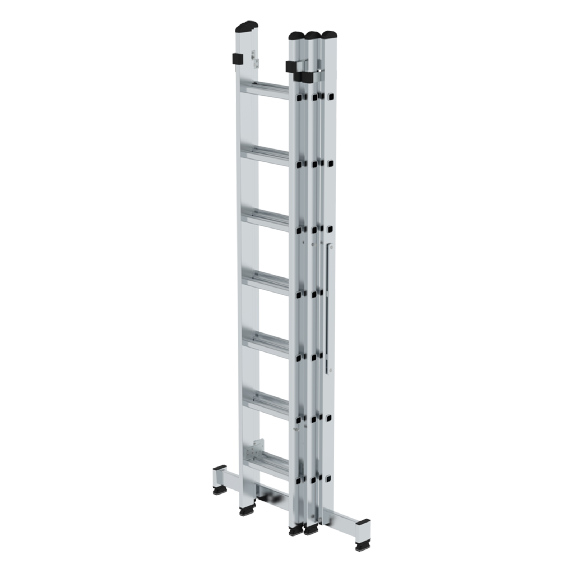 Mehrzweckleiter mit Nivello Traverse 3x7 Sprossen-Beschreibung lesen
