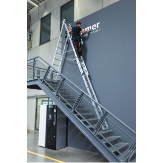 Mehrzweckleiter mit Nivello Traverse 3x7 Sprossen-Beschreibung lesen