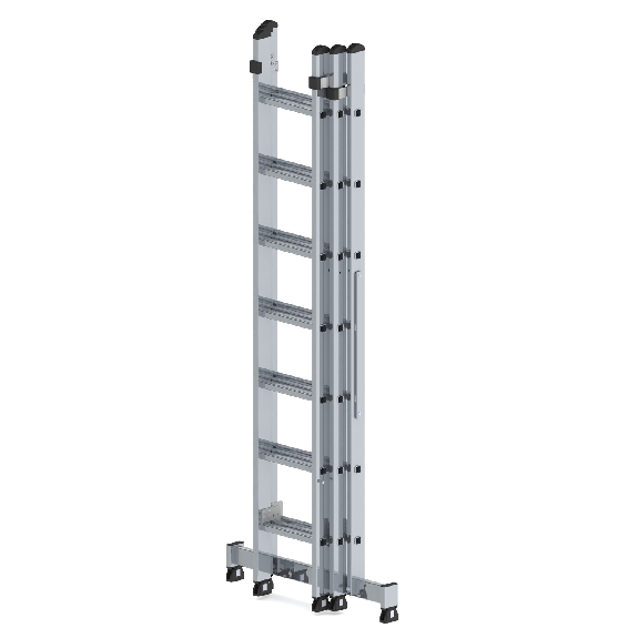 Mehrzweckleiter mit Nivello Traverse 3x7 Sprossen Mehrzweckleiter mit Nivello Traverse 3x7 Sprossen-Beschreibung lesen