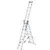 Mehrzweckleiter mit Nivello Traverse 3x8 Sprossen