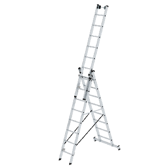 Mehrzweckleiter mit Nivello Traverse 3x8 Sprossen-Beschreibung lesen