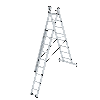 Mehrzweckleiter mit Nivello Traverse 3x8 Sprossen