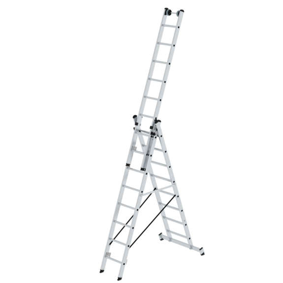 Mehrzweckleiter mit Nivello Traverse 3x8 Sprossen-Beschreibung lesen