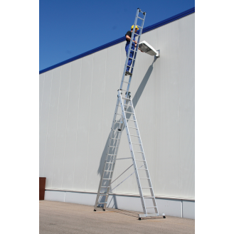 Mehrzweckleiter mit Nivello Traverse 3x12 Sprossen-Beschreibung lesen