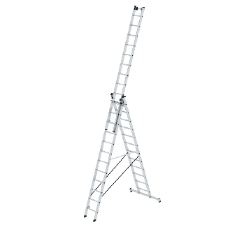 Mehrzweckleiter mit Nivello Traverse 3x12 Sprossen-Beschreibung lesen