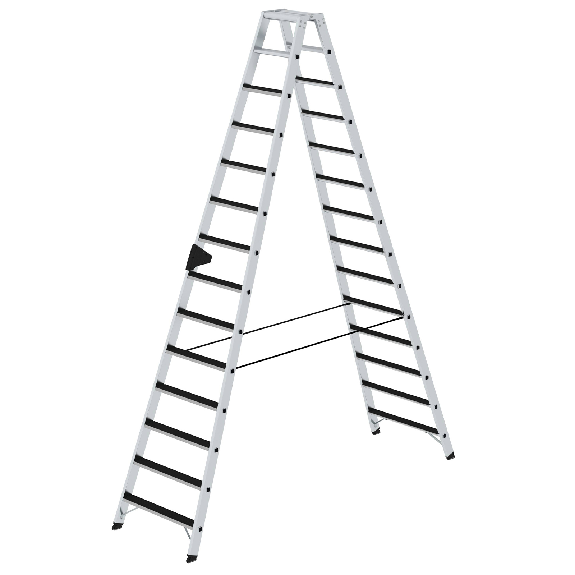 Stehleiter beidseitig begehbar mit clip-step 2x14 Stufen-Beschreibung lesen